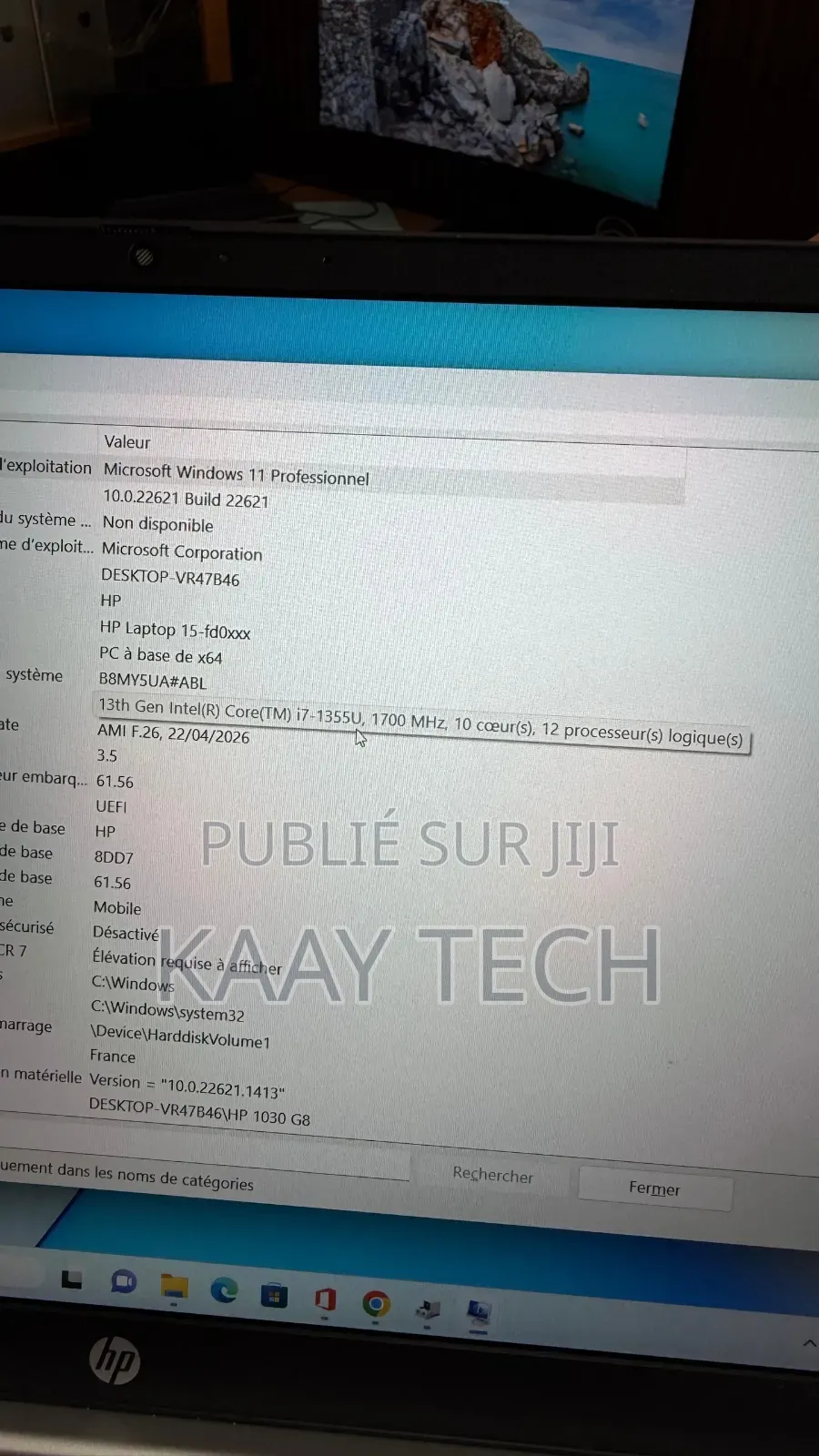 Nouveau HP Pavilion 15-cs3063cl 16GB Intel Core i7 SSD 512GB