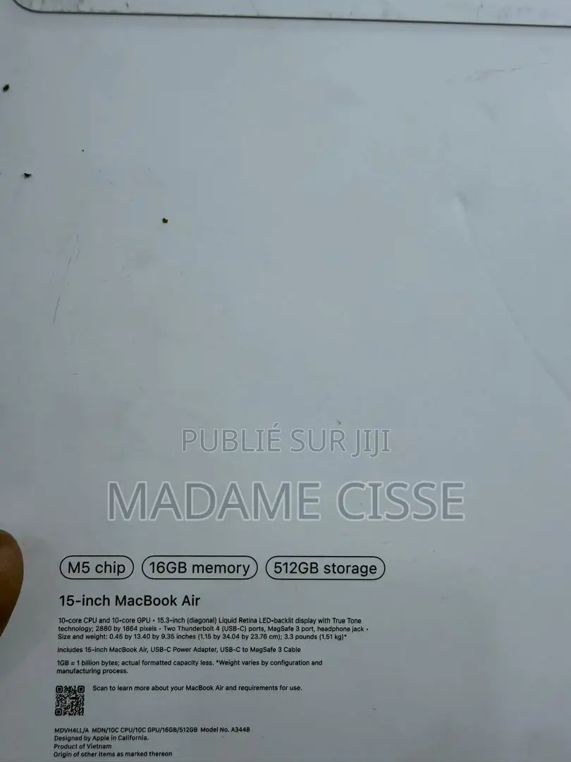 Nouveau Apple MacBook Air 2026 M5 16GB Apple M5 SSD 512GB