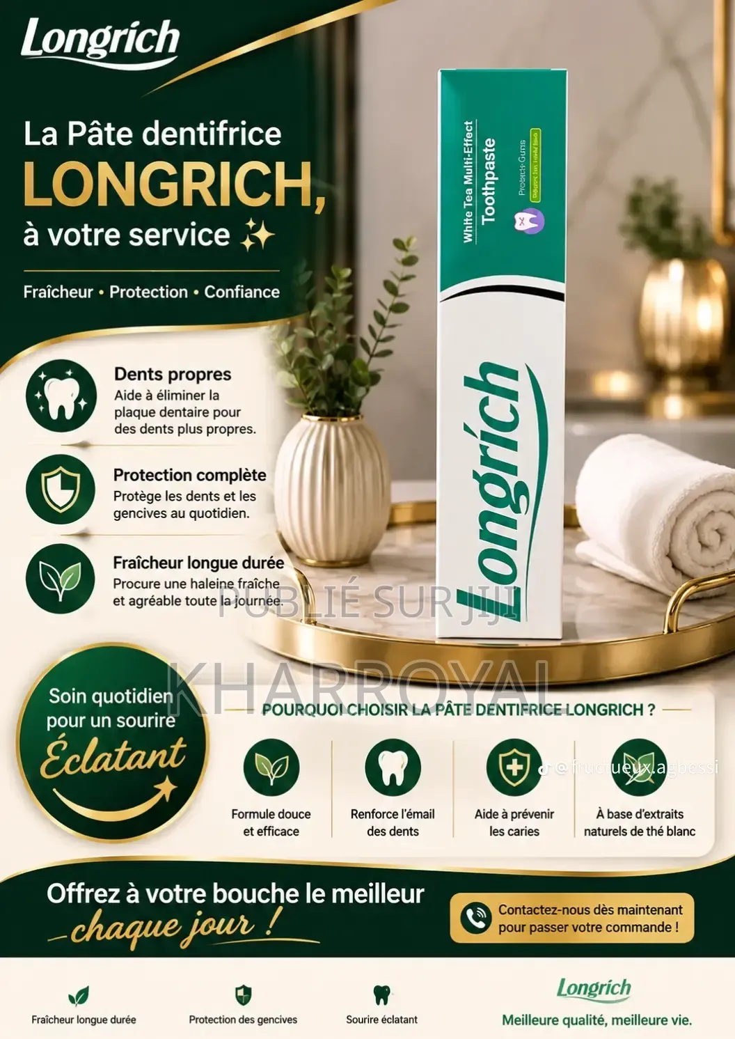 Dentifrice Longrich