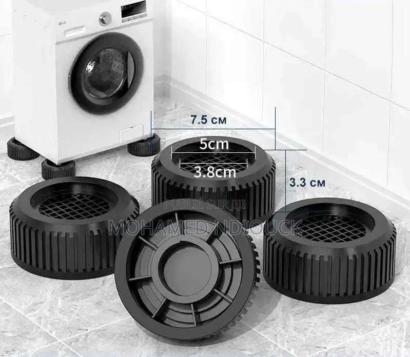 Lot De 4 Supports Pour Machine À Laver Antidérapant Et Amortisseur