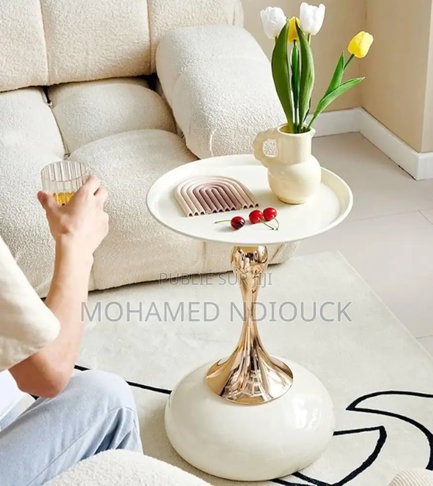 Table d'Appoint De Style Crème Pour Canapé
