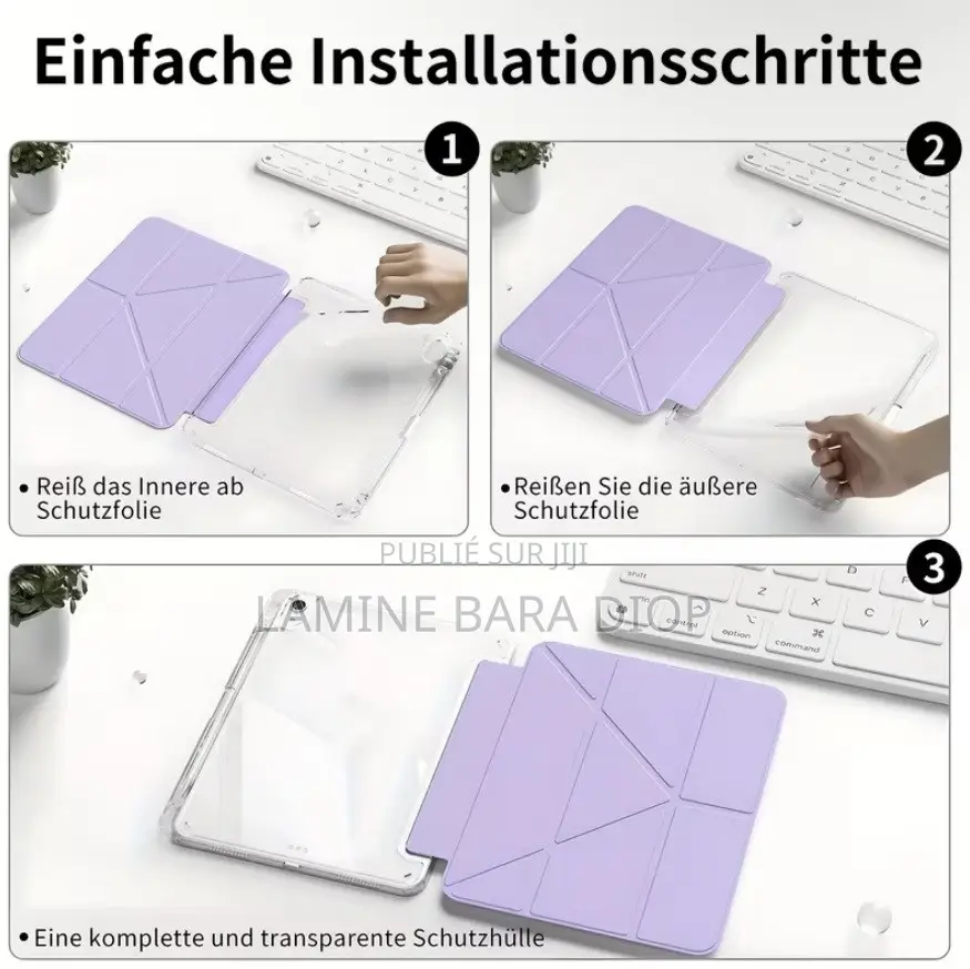 Coque iPad 11e Gen (A16) , 10e Gen , iPad Pro 11 Pouces Noir Et Rose