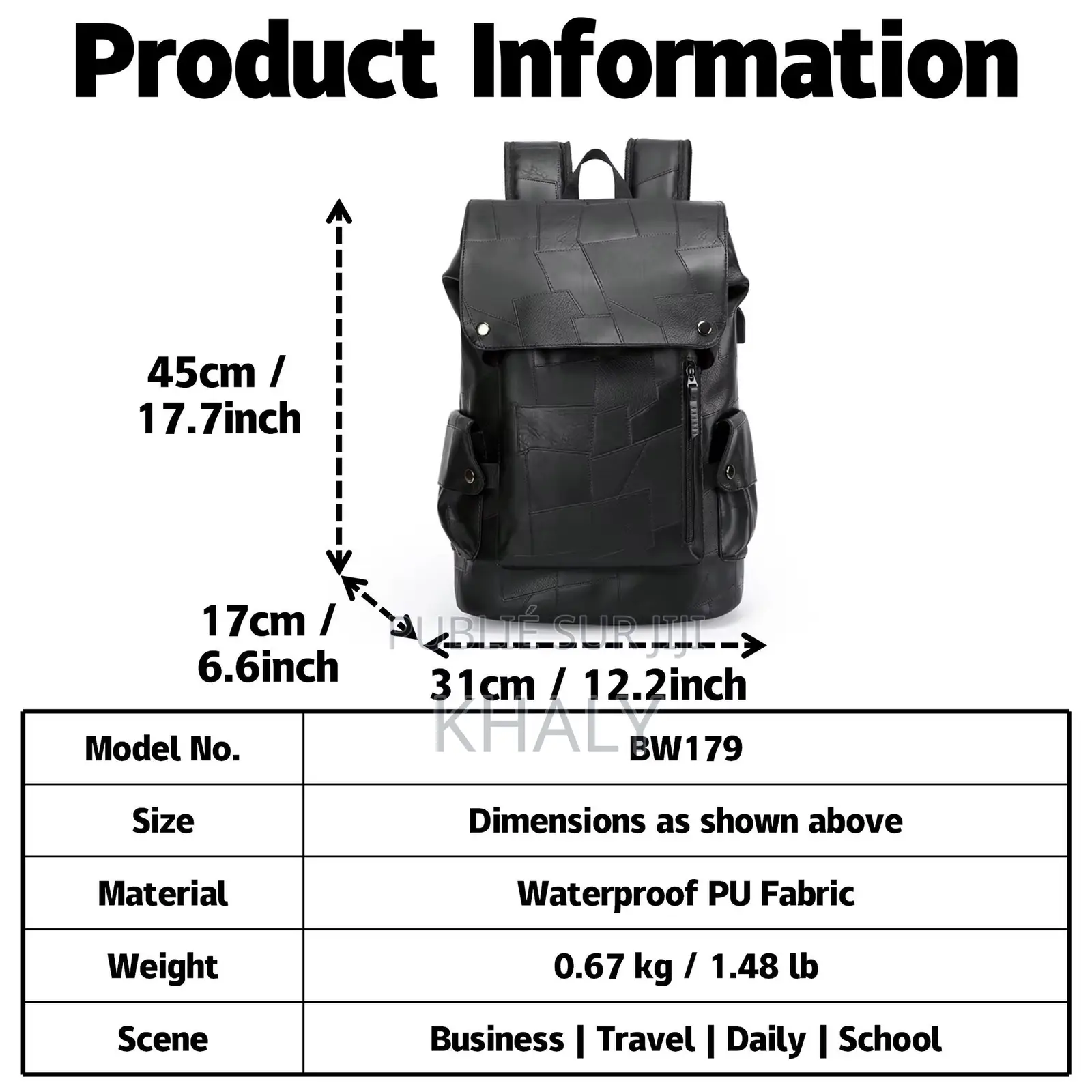Sac À Dos Cuir PU