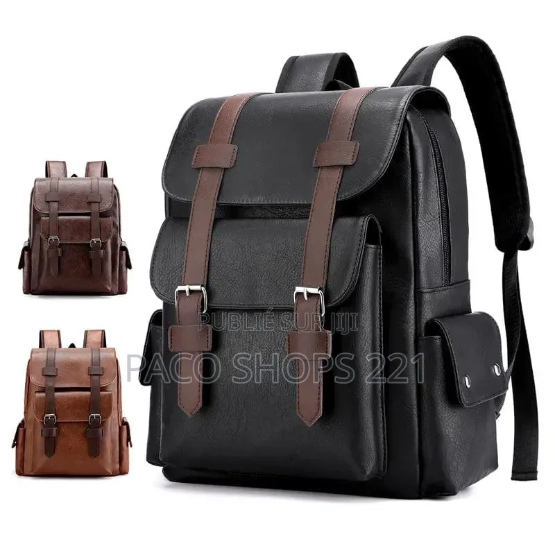 Sac À Dos en Cuir Idéal Pour Les Études, Le Travail Ou Les Voyages.