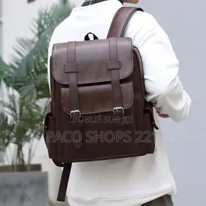 Sac À Dos en Cuir Idéal Pour Les Études, Le Travail Ou Les Voyages.