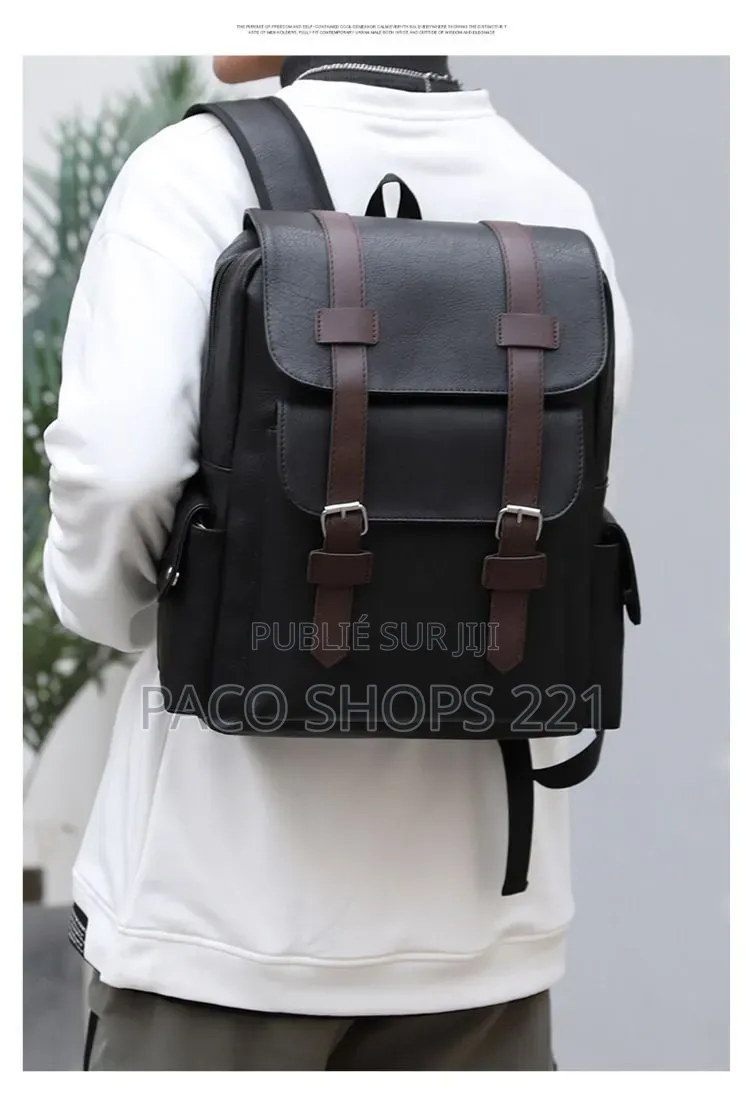 Sac À Dos en Cuir Idéal Pour Les Études, Le Travail Ou Les Voyages.