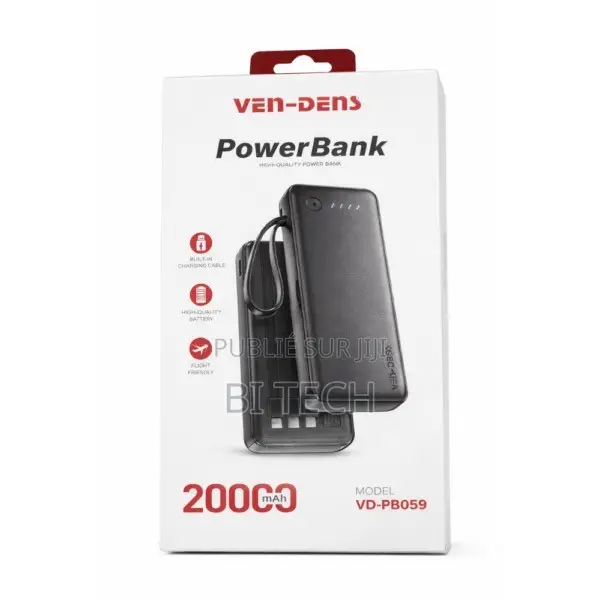 Power Bank 20 000 mAh (VD-PB059) Filaire