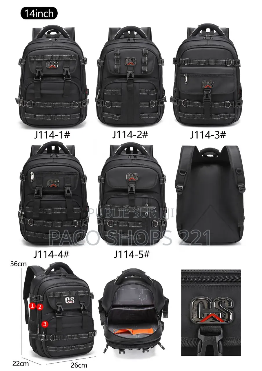 Sac À Dos Tactique CS (14 Pouces) – Idéal École, Travail & Voyage