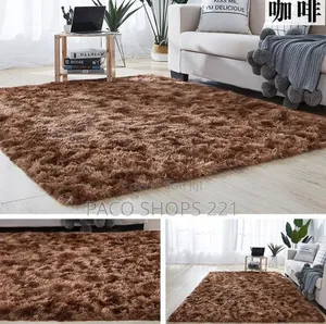 Magnifique Tapis De Salon Shaggy Géométrique (Style Moderne)