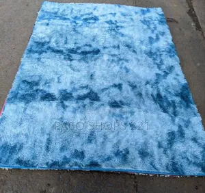 Magnifique Tapis De Salon Shaggy Géométrique (Style Moderne)