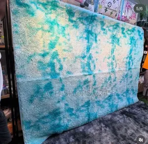 Magnifique Tapis De Salon Shaggy Géométrique (Style Moderne)