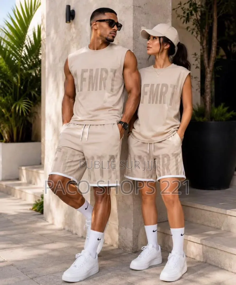 Ensembles Shorts Et Débardeurs  Style Streetwear Tailles M À 4XL