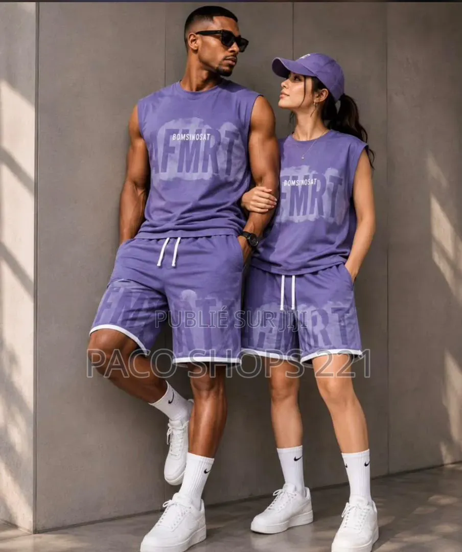 Ensembles Shorts Et Débardeurs  Style Streetwear Tailles M À 4XL