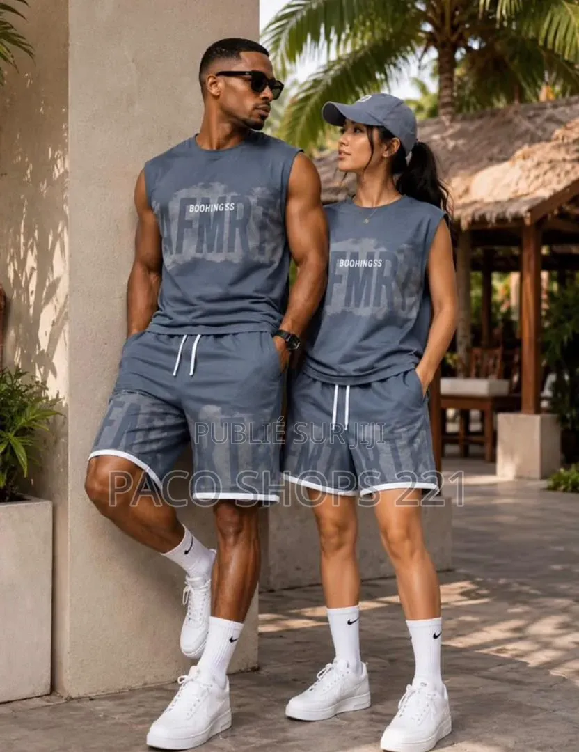 Ensembles Shorts Et Débardeurs  Style Streetwear Tailles M À 4XL
