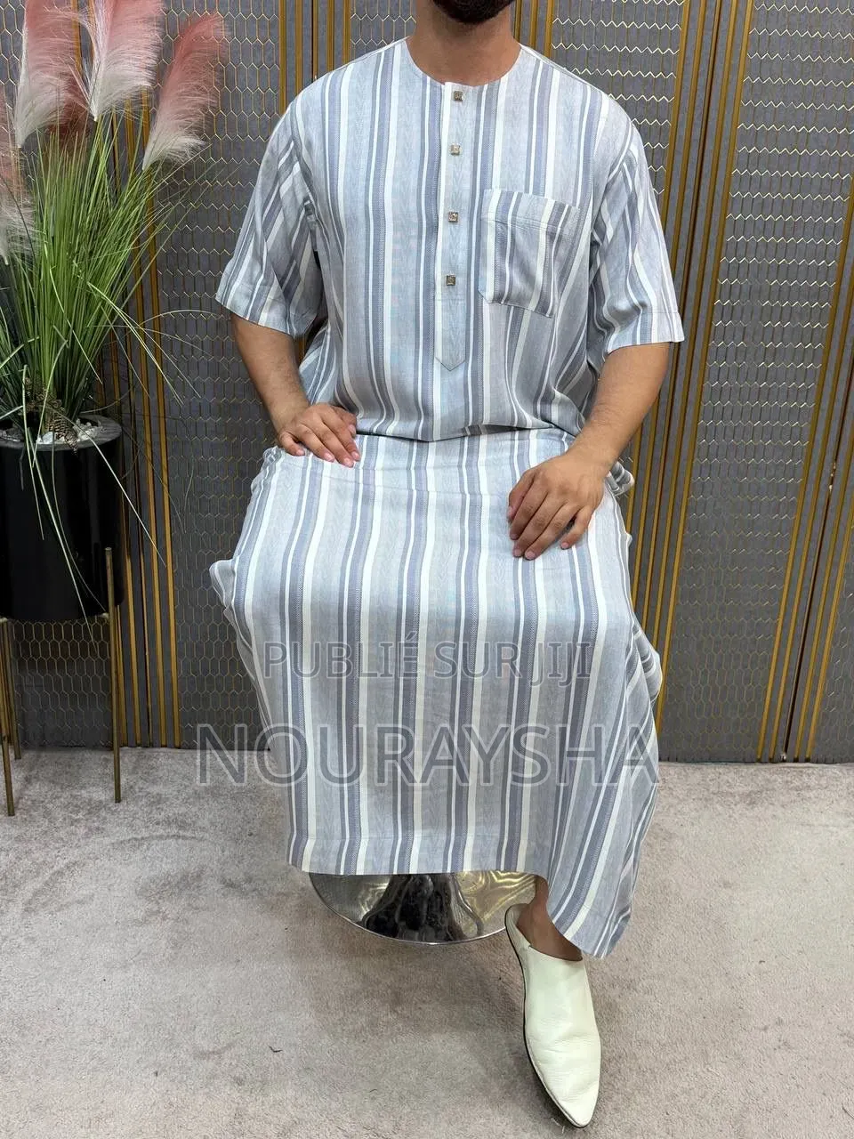 Khamiss Marocain en Lain Pour Homme