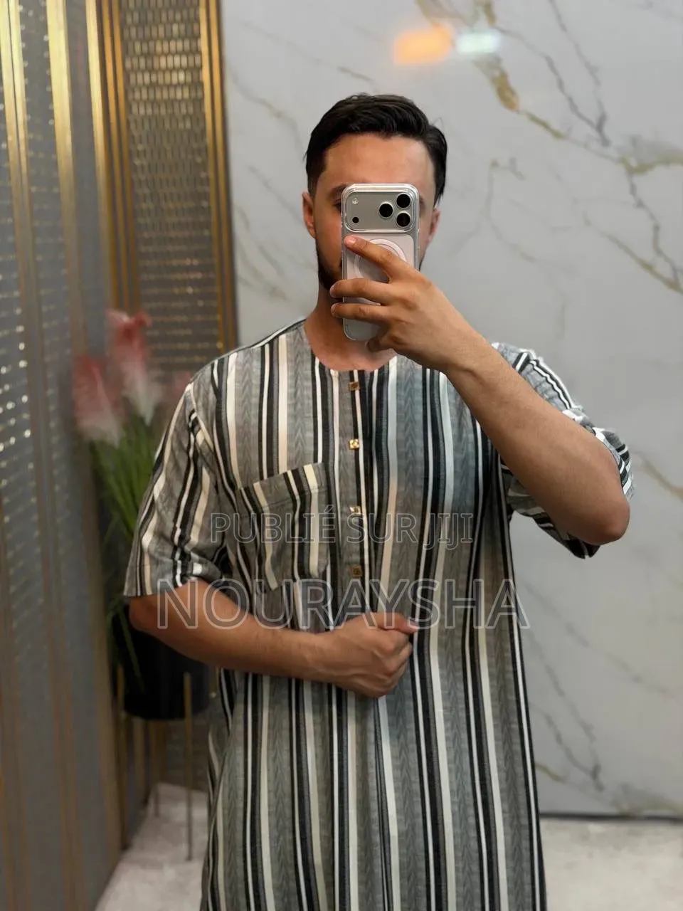 Khamiss Marocain en Lain Pour Homme