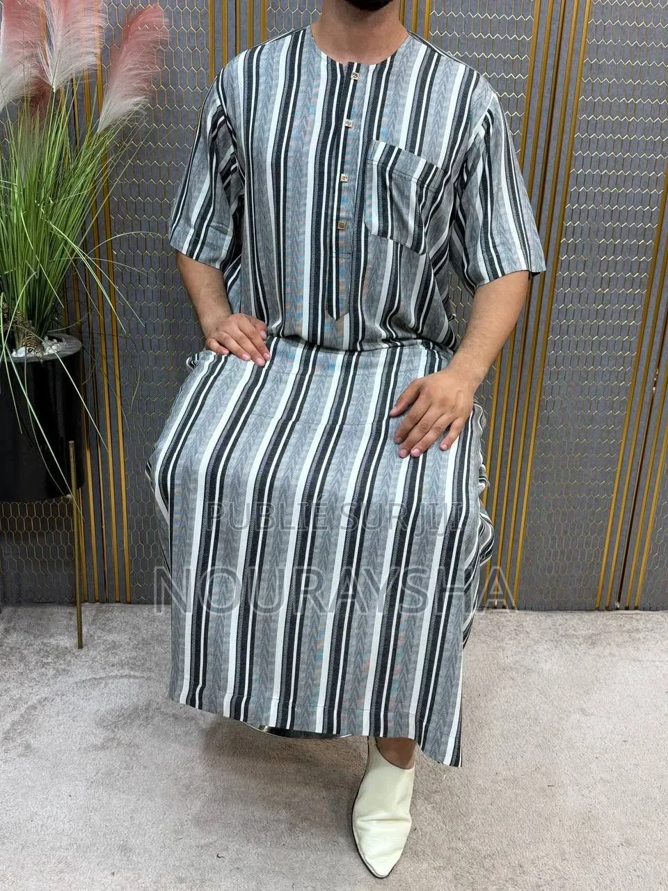 Khamiss Marocain en Lain Pour Homme