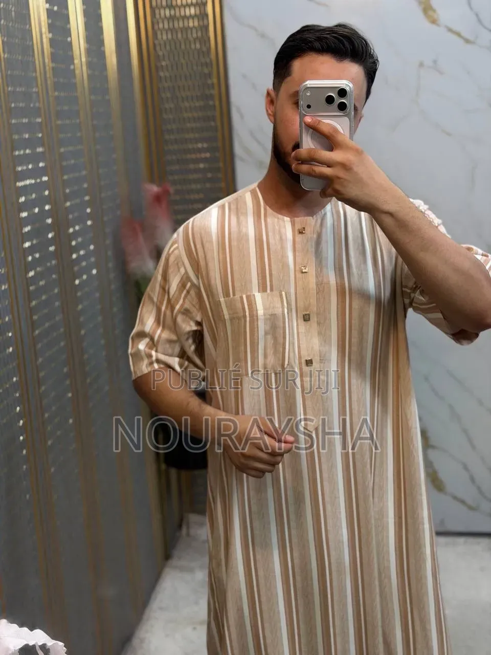 Khamiss Marocain en Lain Pour Homme