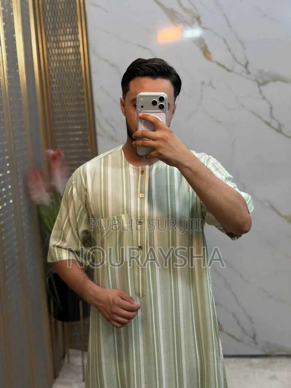 Khamiss Marocain en Lain Pour Homme