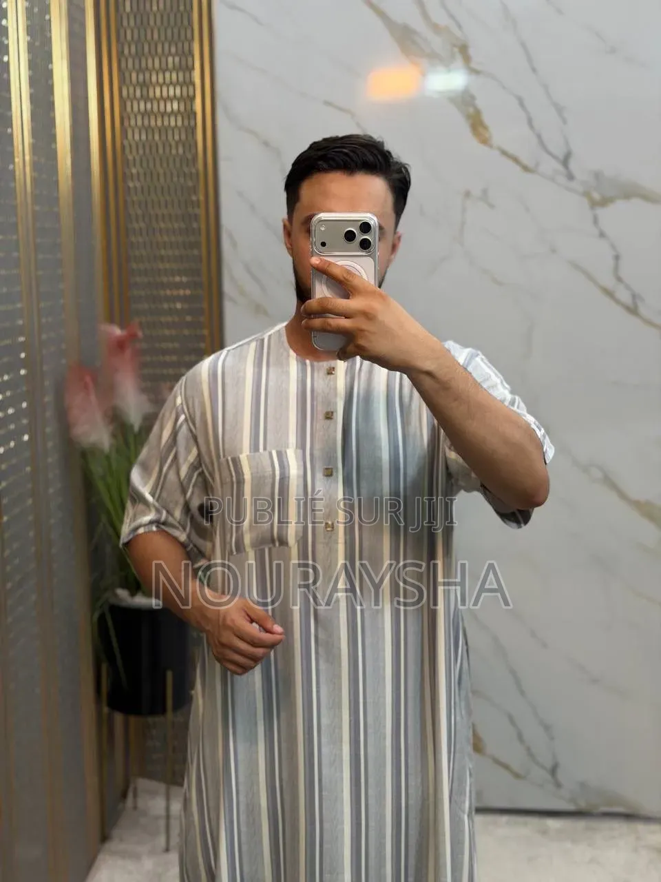Khamiss Marocain en Lain Pour Homme