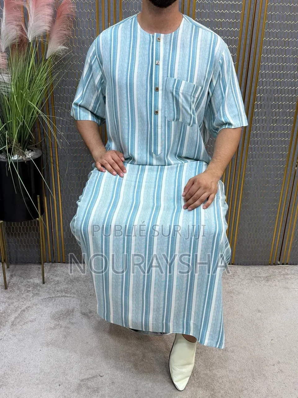 Khamiss Marocain en Lain Pour Homme