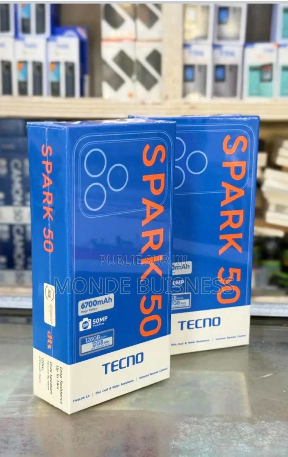 Nouveau Tecno Spark 50 128 GB Noir