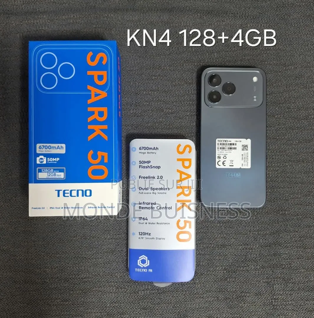 Nouveau Tecno Spark 50 128 GB Noir