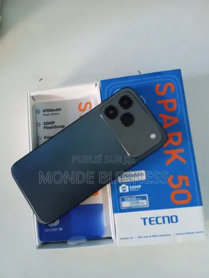 Nouveau Tecno Spark 50 128 GB Noir