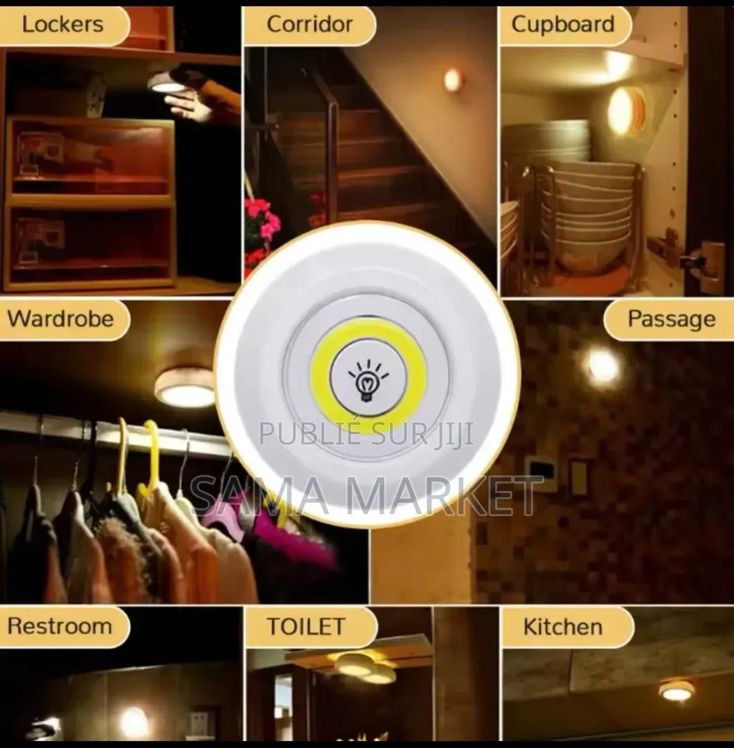 Ensemble De 3 Lampes Led Avec Télécommande Adhésive Sans Fil
