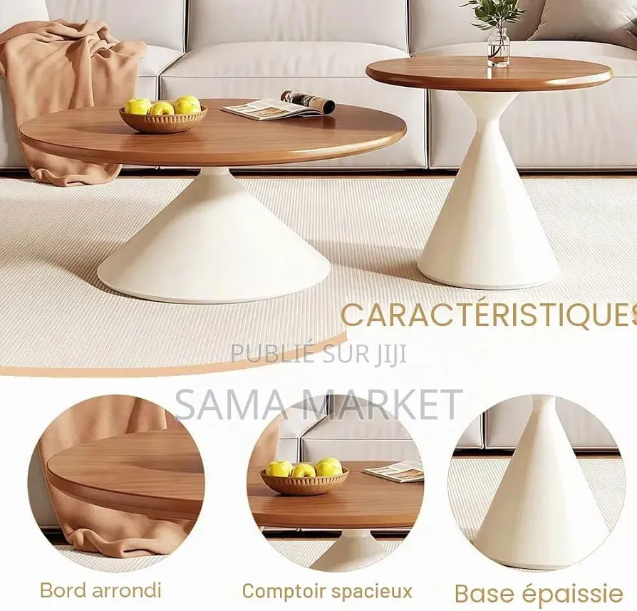 Table Basse Ronde en Bois Massif