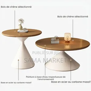 Table Basse Ronde en Bois Massif