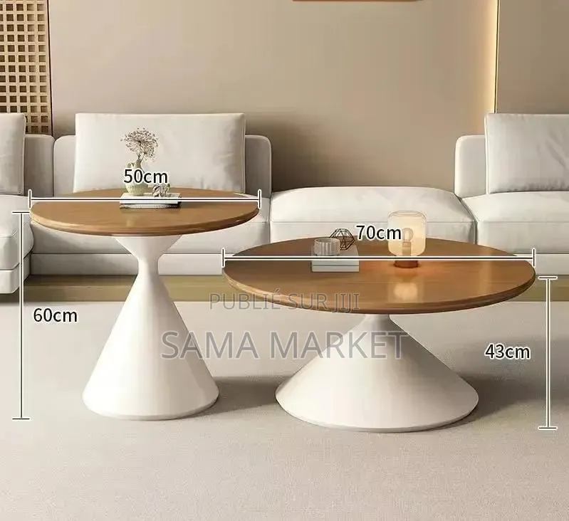 Table Basse Ronde en Bois Massif