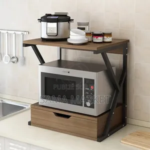 Étagère Pour Micro Onde en Bois Et Tiroir