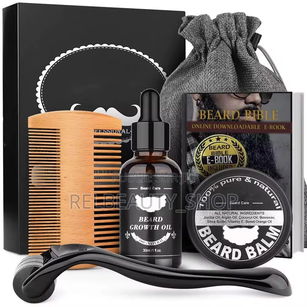 Kit 4 Pièces Pour Croissance Et Soins De Barbe