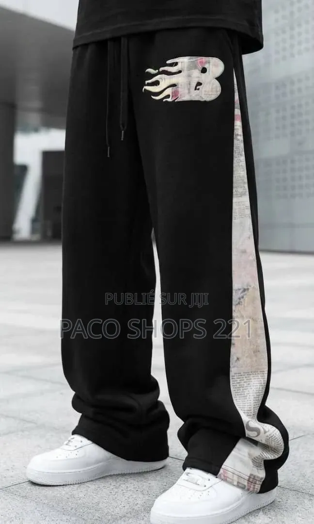 Pantalon Jogging Bas Large Streetwear – Qualité Supérieure 🇸🇳