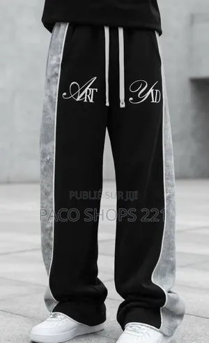 Pantalon Jogging Bas Large Streetwear – Qualité Supérieure 🇸🇳
