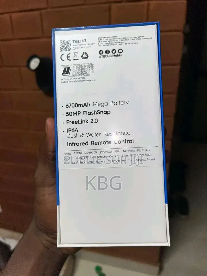 Nouveau Tecno Spark 50 128 GB Gris