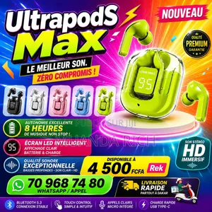 🎧 Ultrapods Max — Écouteurs Qualité Premium À Seulement 4 500 F 🔥