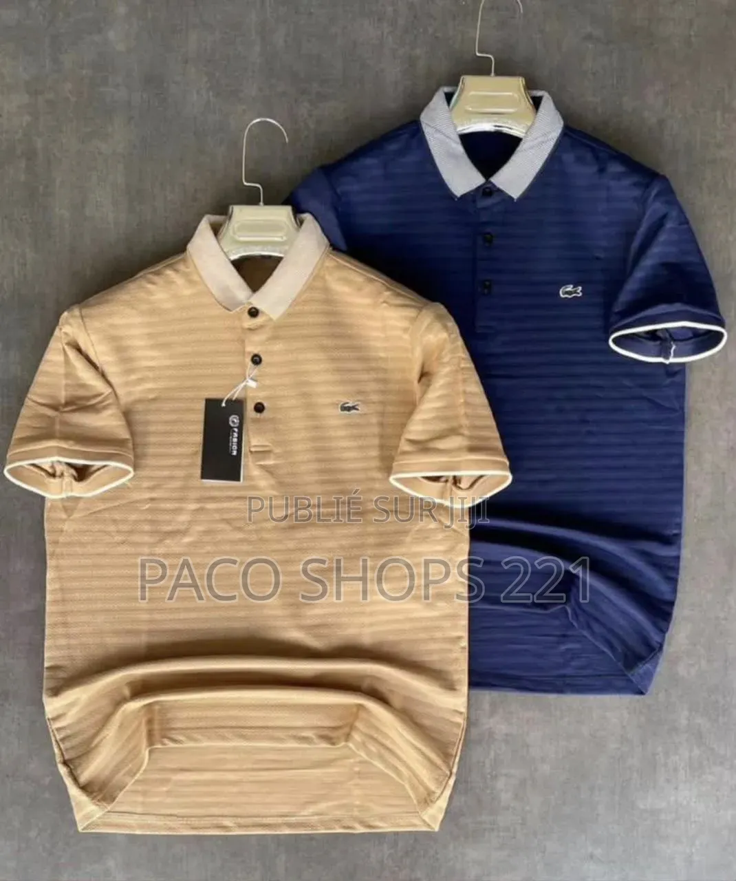 Polos Lacoste Col Officier – Haute Qualité ✨