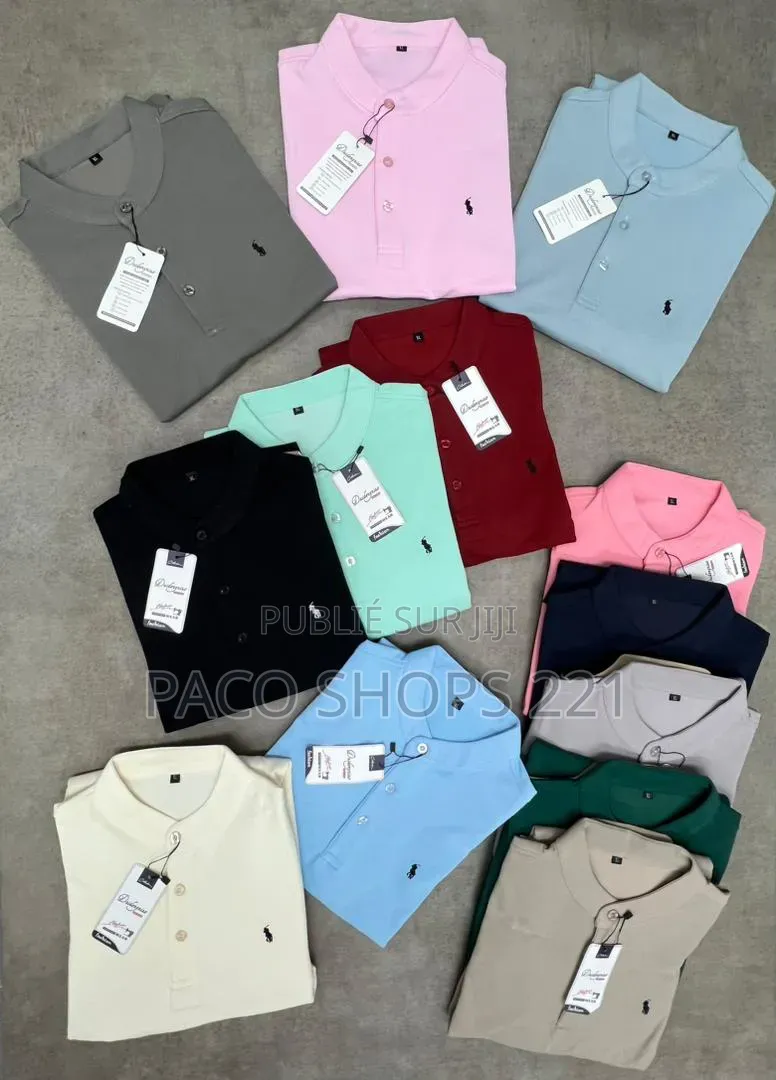 Polos Lacoste Col Officier – Haute Qualité ✨