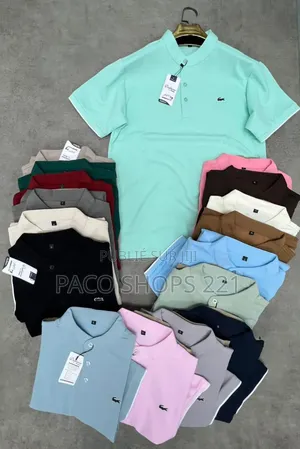 Polos Lacoste Col Officier – Haute Qualité ✨