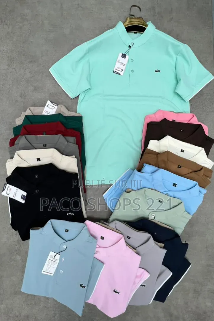 Polos Lacoste Col Officier – Haute Qualité ✨