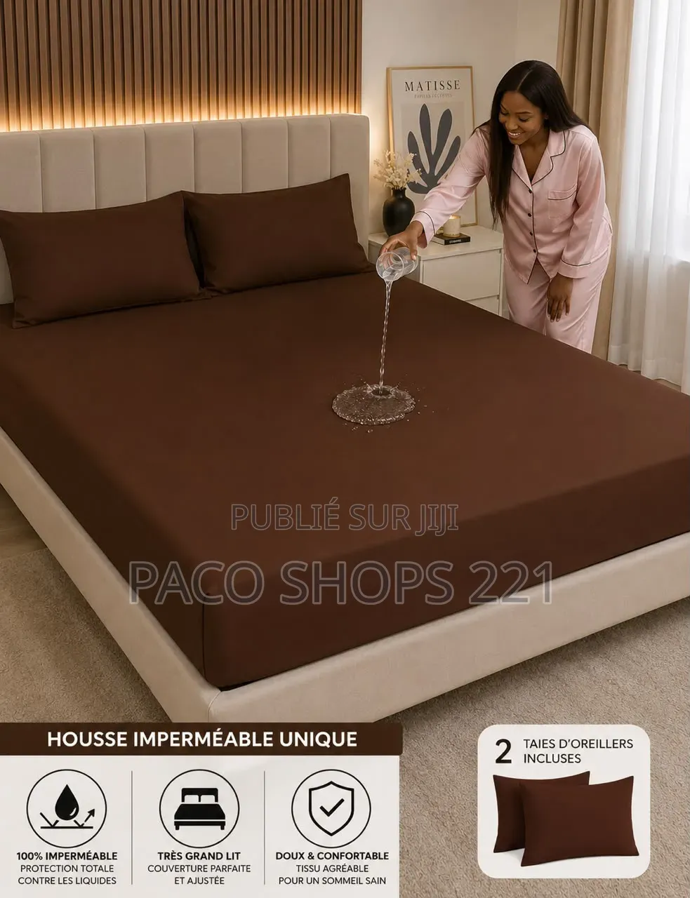 Protège-Matelas Imperméable 100% Coton
