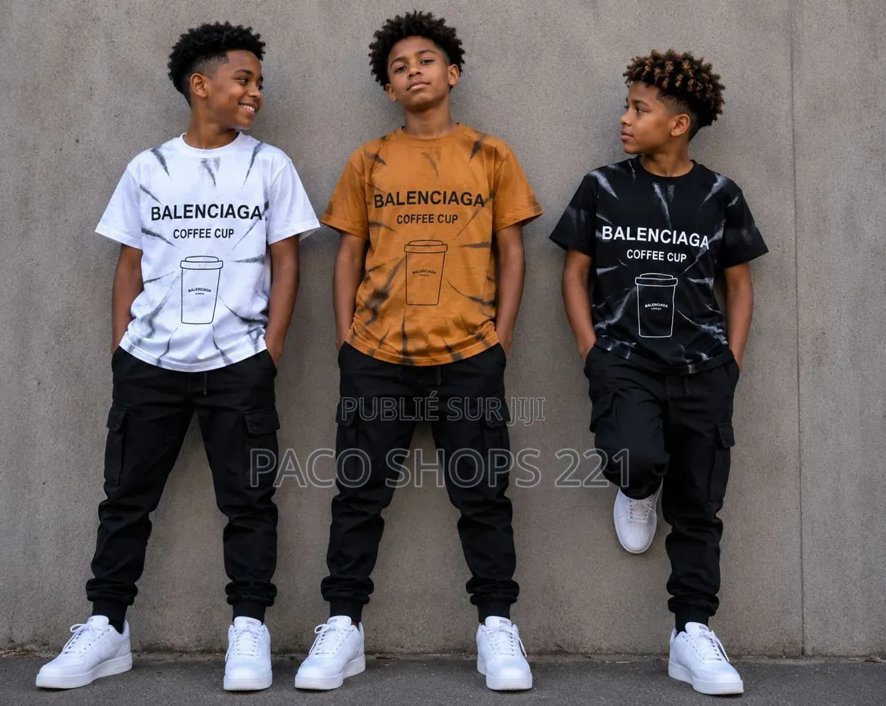 Ensemble T-Shirt & Pantalon Cargo Pour Garçon (8 À 16 Ans) – Neuf