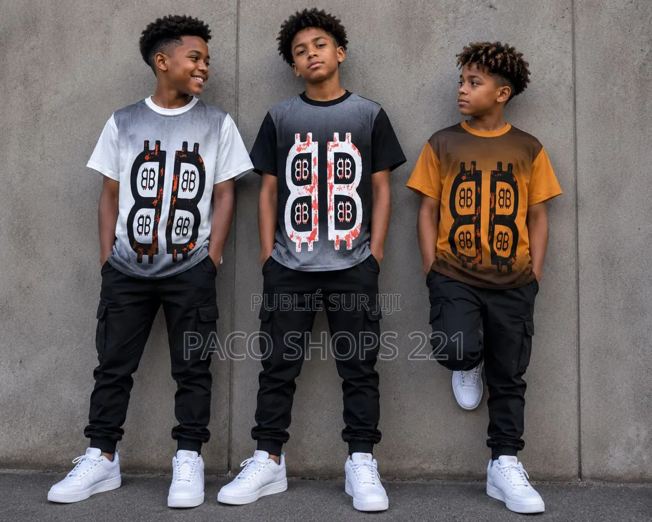 Ensemble T-Shirt & Pantalon Cargo Pour Garçon (8 À 16 Ans) – Neuf