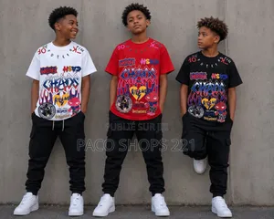 Ensemble T-Shirt & Pantalon Cargo Pour Garçon (8 À 16 Ans) – Neuf