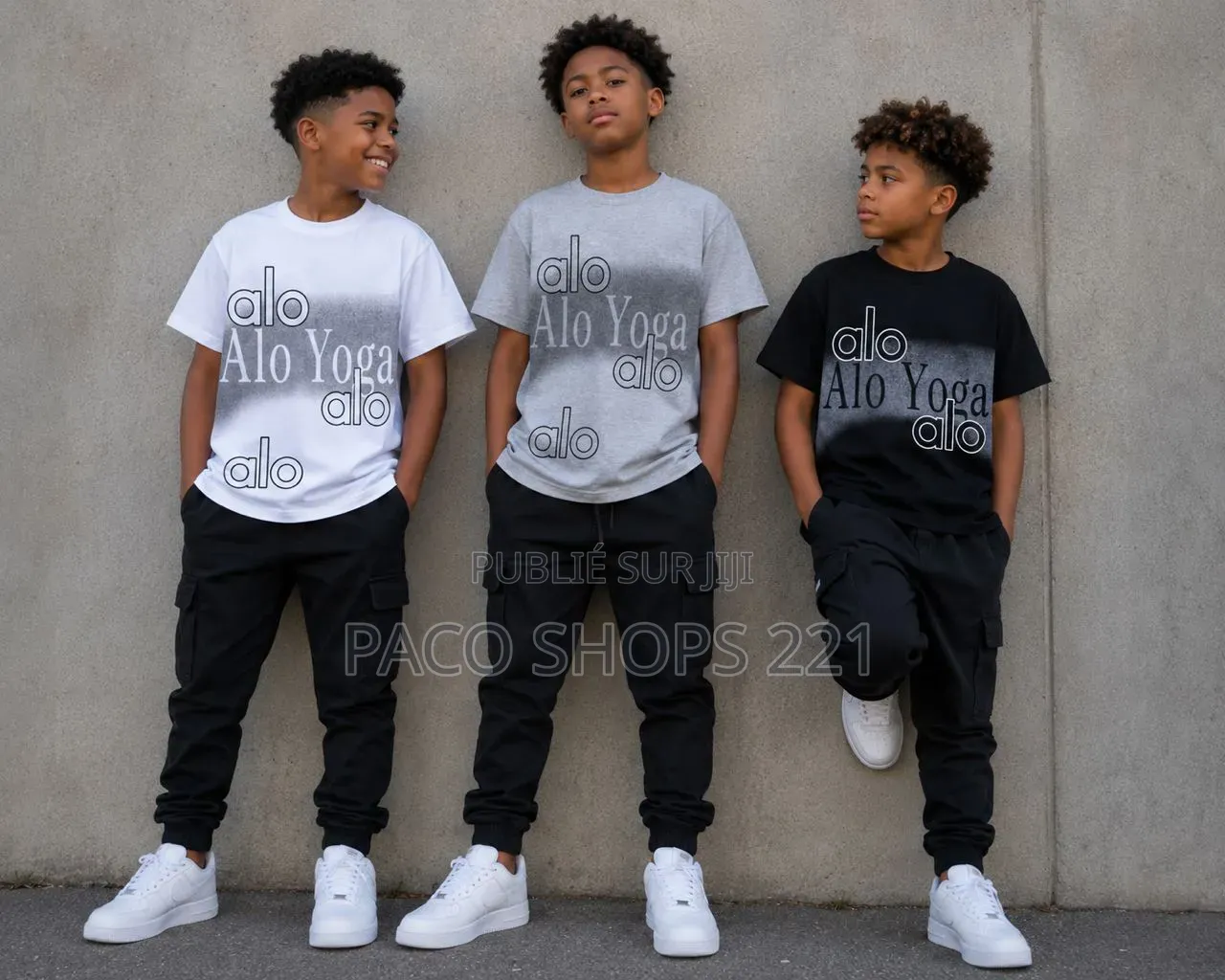 Ensemble T-Shirt & Pantalon Cargo Pour Garçon (8 À 16 Ans) – Neuf