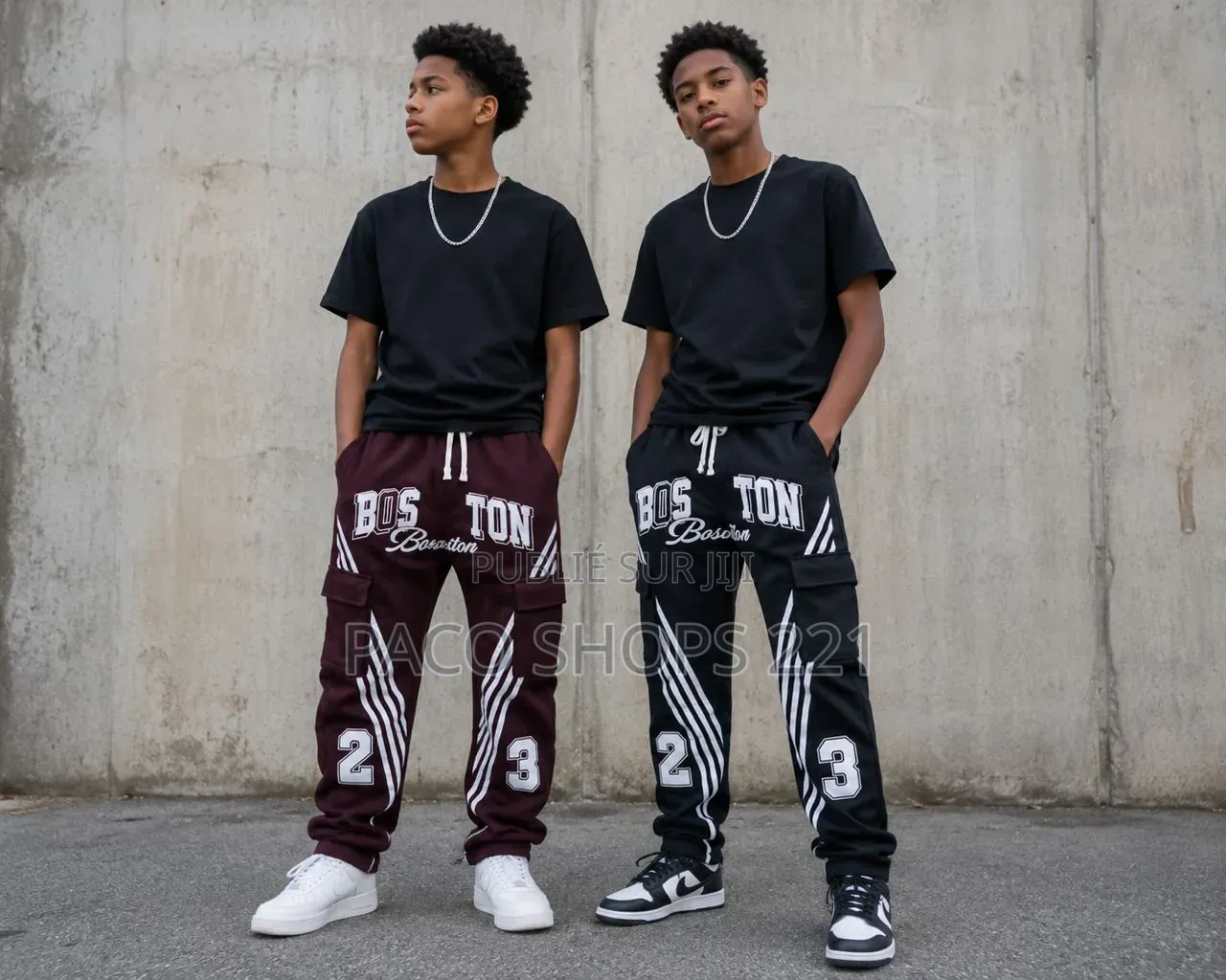 Ensemble T-Shirt & Pantalon Cargo Pour Garçon (8 À 16 Ans) – Neuf