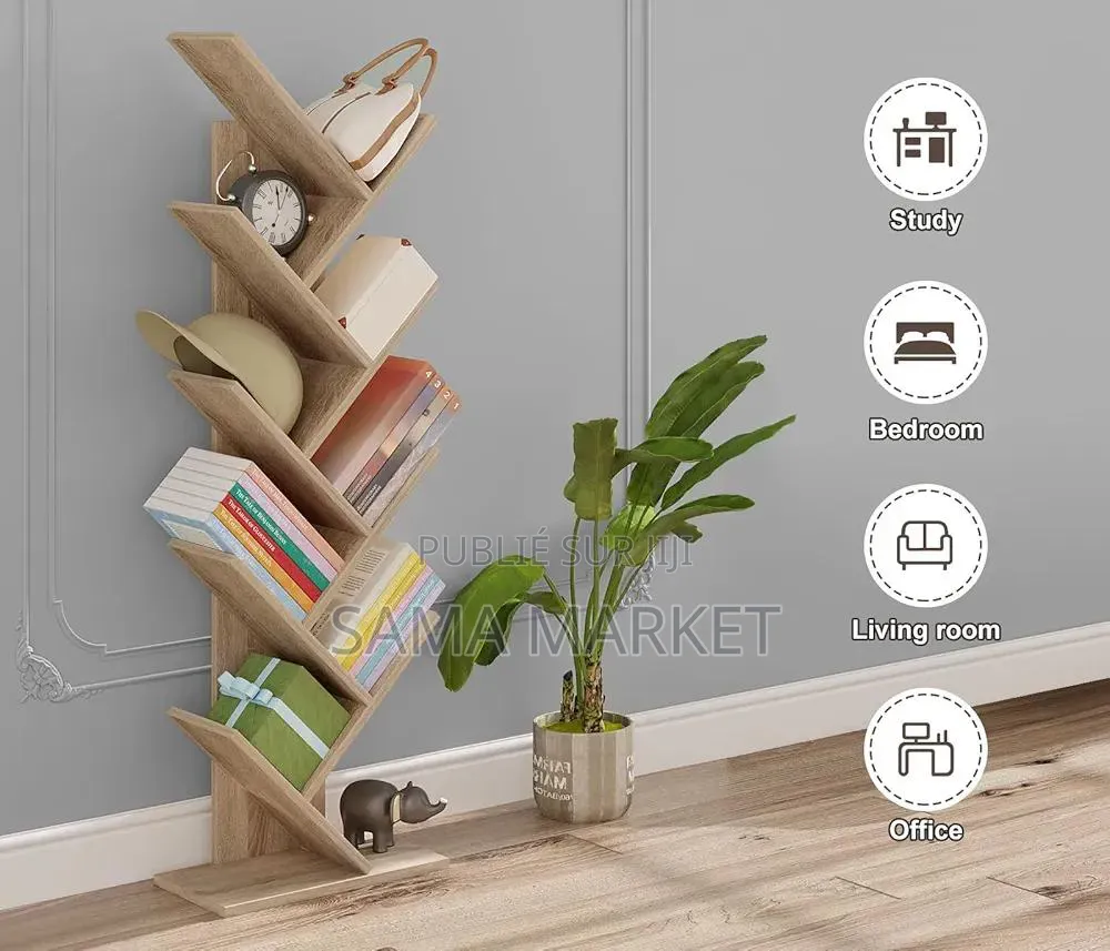 Bibliothèque Au Design Unique en Forme d'Arbre