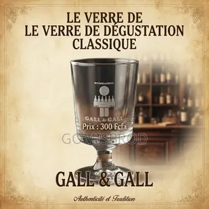 Verre De Dégustation Vintage en Verre Transparent À Pied, Logo